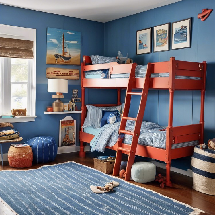 Decoração de quarto de menino com tom azul