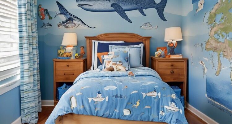 Dicas de decoração de com tom azul para quarto de menino